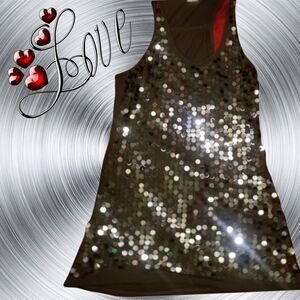 2/27$🔥🔥🔥GORGEOUS🔥SMALL🔥 GRAY SEQUIN TANK